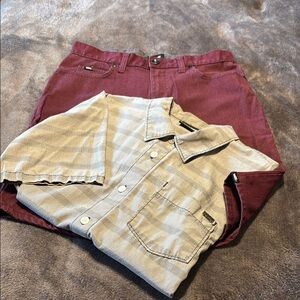 Vans Shorts and Short Sleeve Shirt Set.
